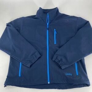 Cabelas Mens XL TG Navy Blue Full‎ Zip Lightweight Jacket Blue Accents